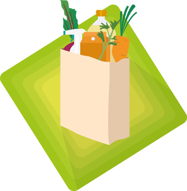 食品杂货袋图标图片下载