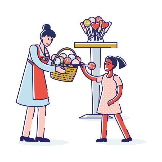 从糖果店买棒棒糖的女孩，女性图片下载
