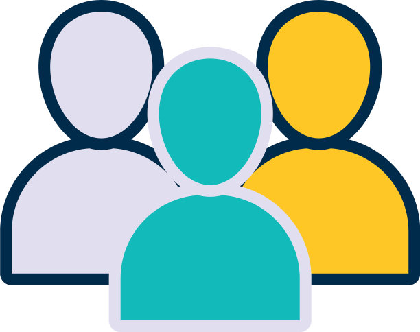 头像人物的图标线条和填充风格图片下载