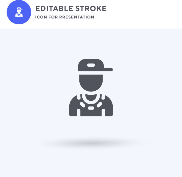 说唱歌手的图标充满了平淡的标志固体图片下载