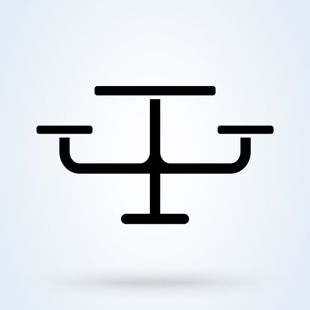 椅子桌子野营简单现代图标设计图片下载