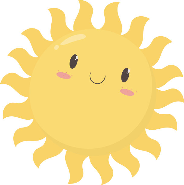 太阳卡通夏季炎热的气候孤立的图标图片下载