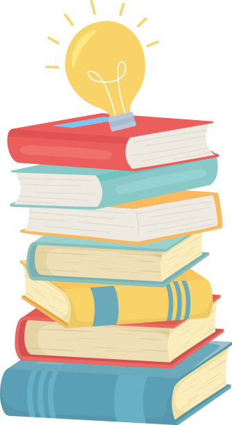 回到学校课本和灯泡教育图片下载