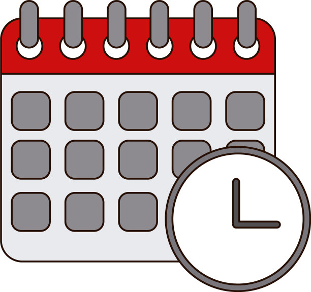 日历提醒时钟时间线和填充样式图片下载