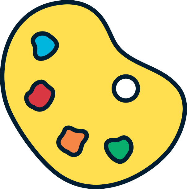 调色板图标填充和线条样式图片下载