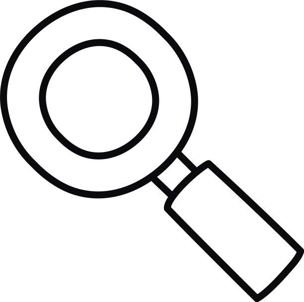 放大镜图标线条风格图片下载