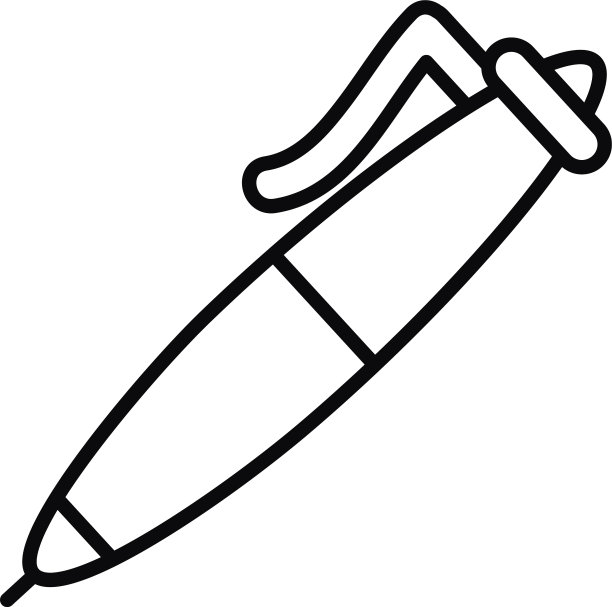 钢笔图标形象线条风格图片下载