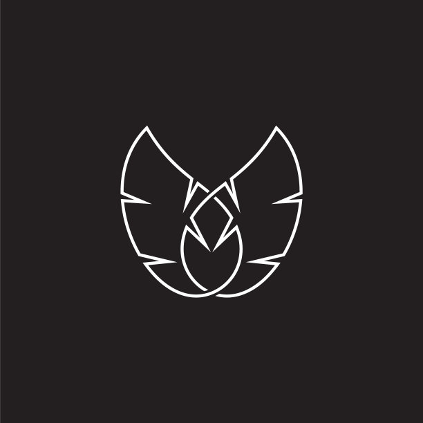 抽象的翅膀线条艺术几何设计最佳图片下载