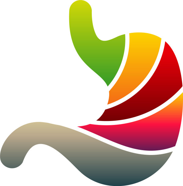 胃标志设计多彩的胃标志图片下载