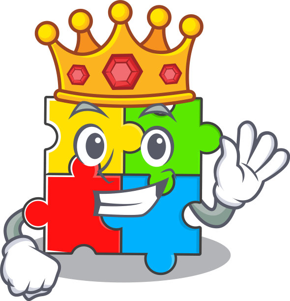 一个卡通吉祥物设计的益智玩具表演图片下载