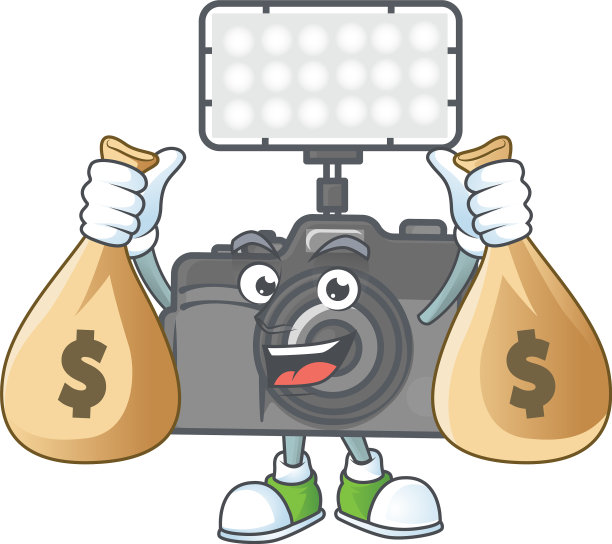 一个可爱的图像相机与照明图片下载
