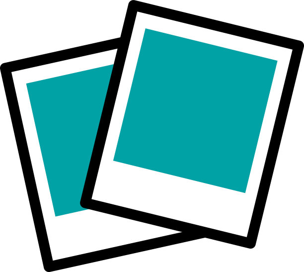 相框图标半线半色风格图片下载