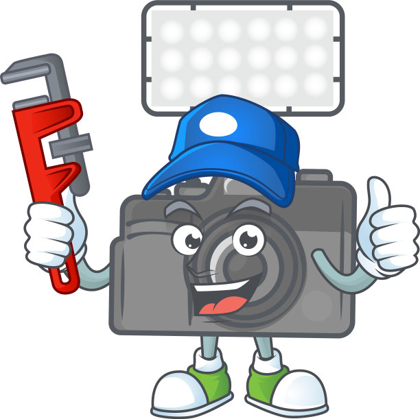 带灯的水管工相机图片下载