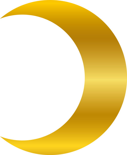 月亮金色渐变风格图标设计图片下载