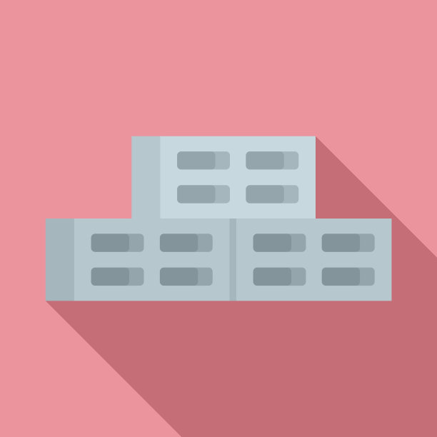 水泥块图标平坦风格图片下载