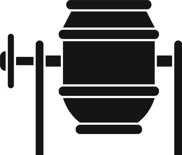 混凝土搅拌机图标风格简单图片下载