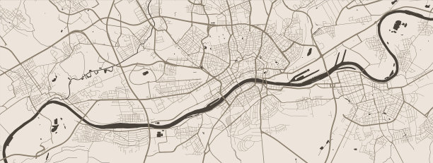 法兰克福地图法兰克福城市地图海报地图图片下载