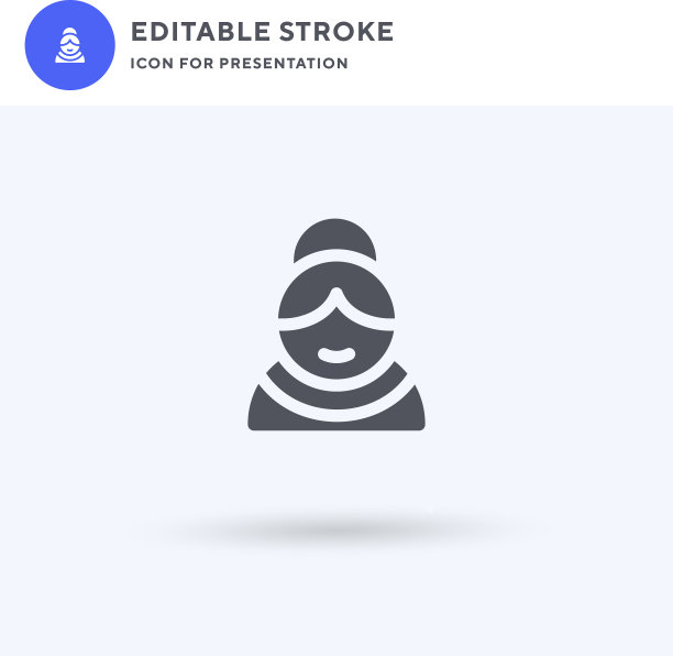 奶奶的图标填充了扁平的固体标志图片下载