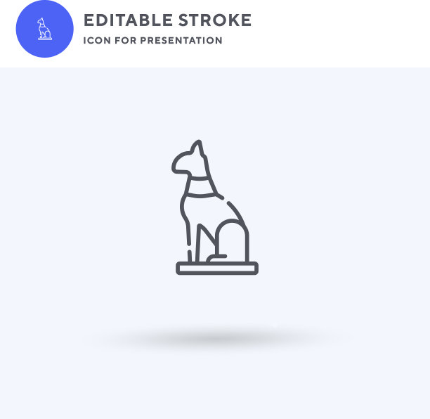 猫图标填充平面符号固体象形文字图片下载