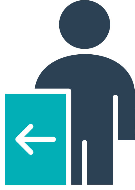 带有退出标志彩色图标的用户配置文件图片下载