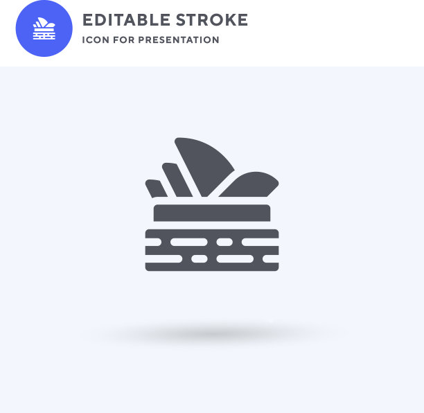 悉尼图标填充平面标志固体图片下载