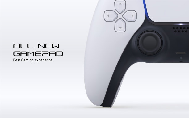 视频游戏玩遥控横幅概念图片下载