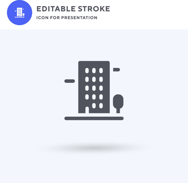 建筑图标填充平面标志实图片下载