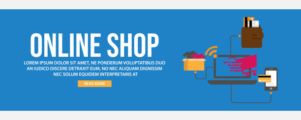 网上购物网站横幅模板图片下载
