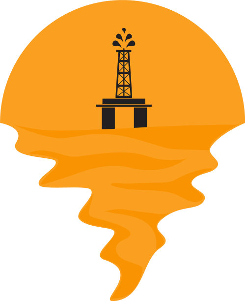 海上石油平台在海上和日落中图片下载