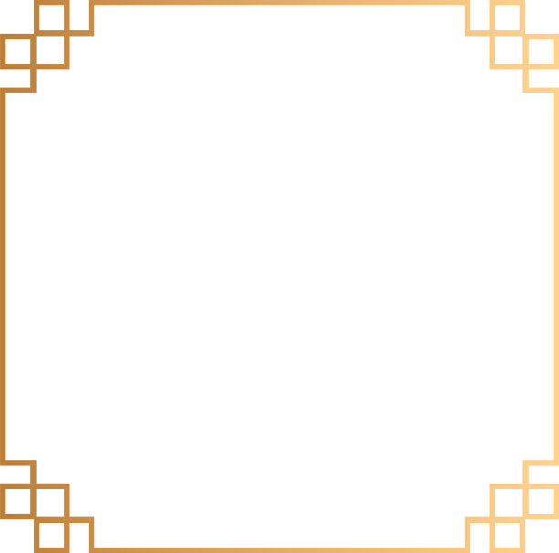 金色的方形框装饰图标图片下载