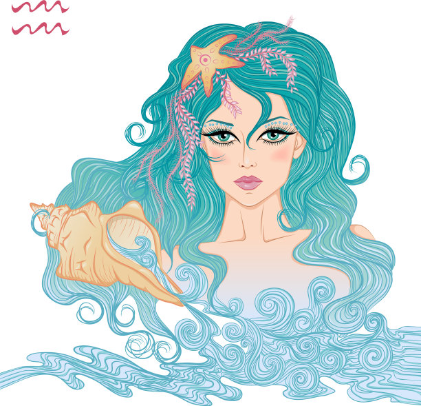 宝瓶座是一个美丽的女孩图片下载