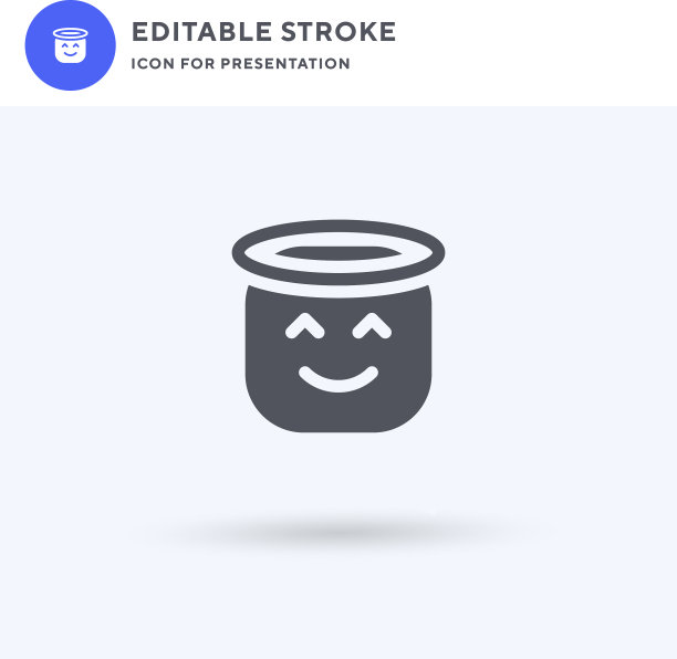 天使图标填充平面标志固体图片下载