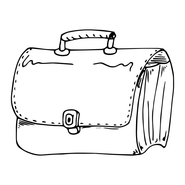 一个商人公文包手拉书包图片下载