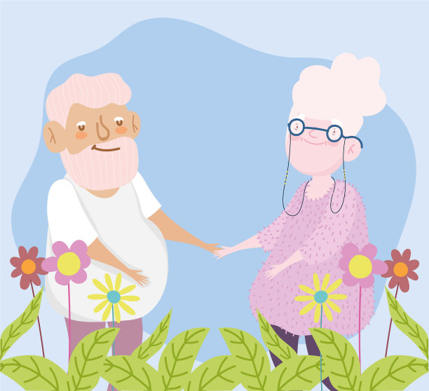 快乐的爷爷奶奶一天老夫妇图片下载