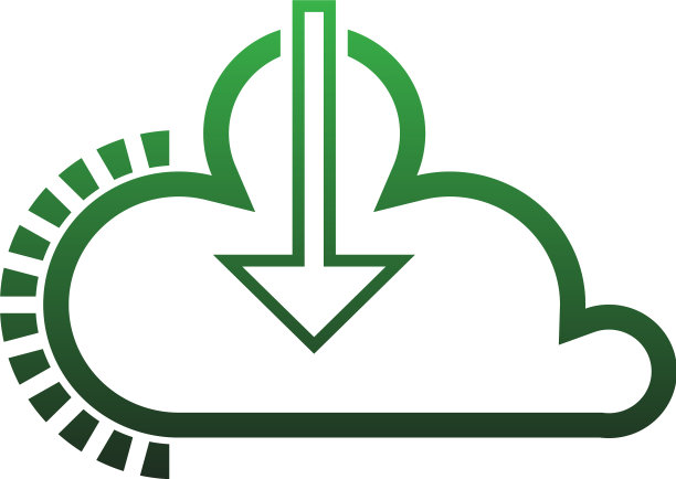 Down cloud icon logo设计理念图片下载