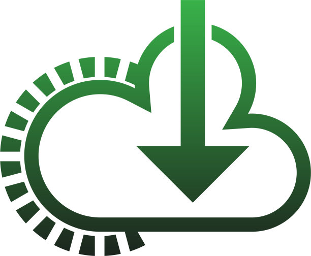 Down cloud icon logo设计理念图片下载