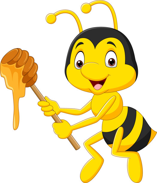 卡通蜜蜂捧蜜图片下载
