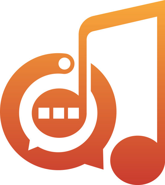 音乐笔记标志和语音图标气泡聊天概念图片下载