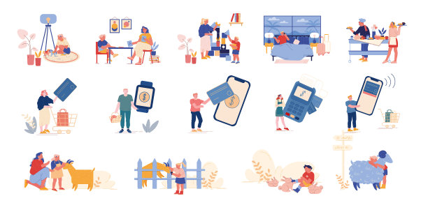 设置男性和女性角色使用无现金图片下载