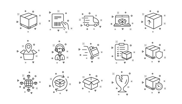 物流和航运公司图标卡车交付图片下载