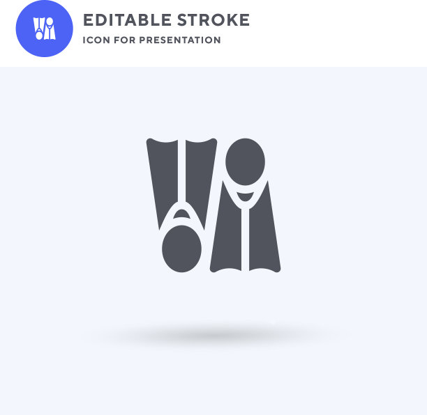 鳍形图标填充平面标志固体图片下载