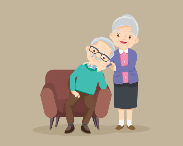 悲伤的老人坐在沙发上图片下载