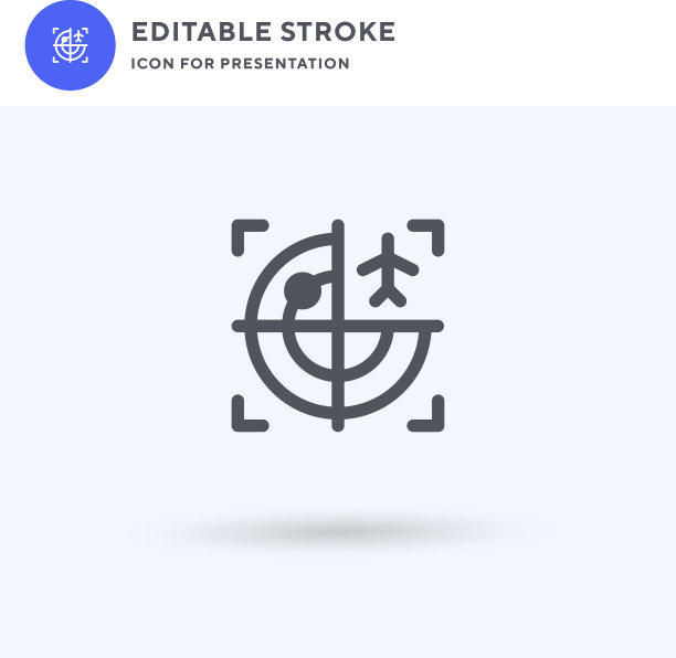 雷达图标填平标志实图片下载