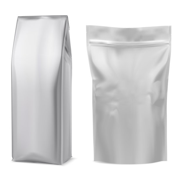 铝箔咖啡袋模型白色袋3d包装图片下载