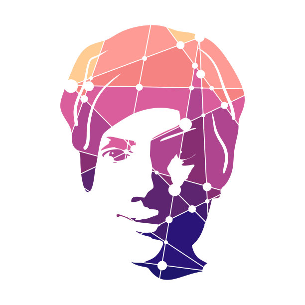 女性头部的剪影图片下载