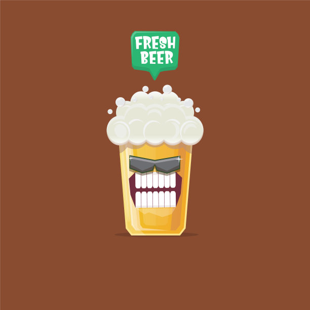 卡通时髦的啤酒杯人物图片下载