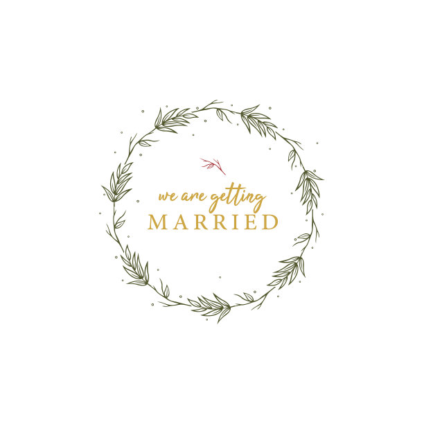 简单的花卉婚礼请柬设计理念图片下载