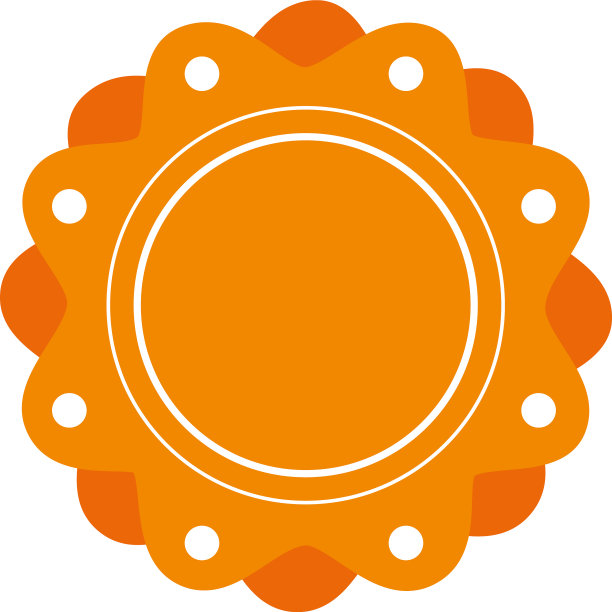 装饰圆形贴纸图标扁平化风格图片下载