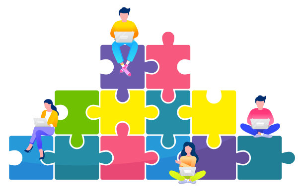 团队建设理念中联合团队合作图片下载