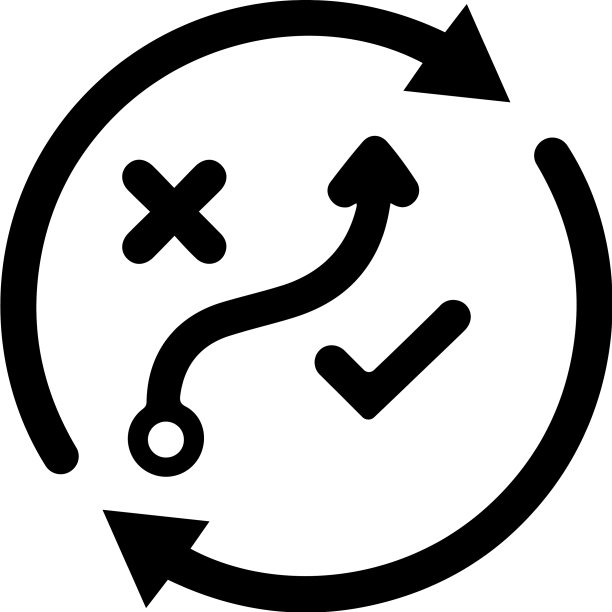 黑色商业策略图标图片下载